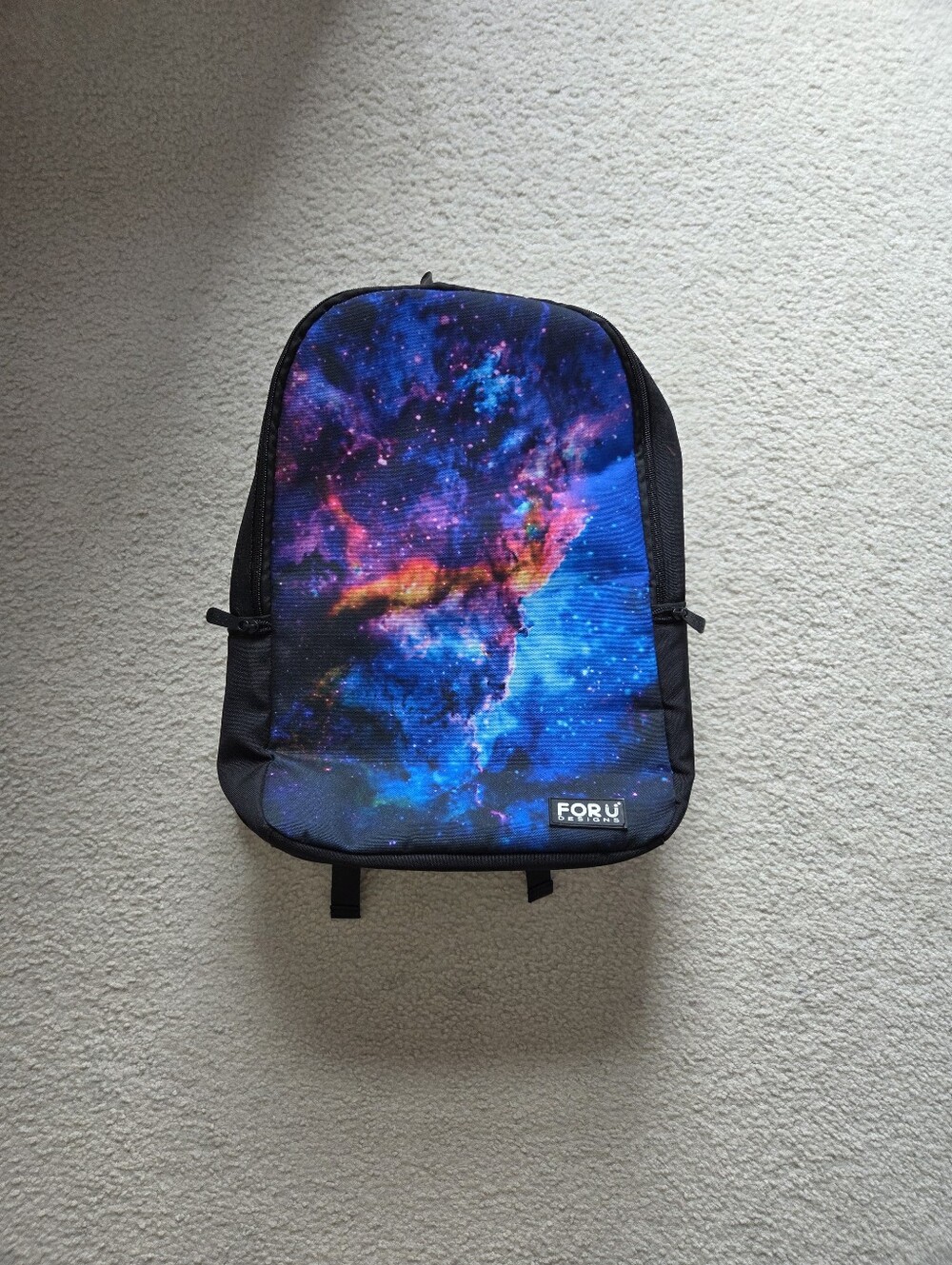 Galaxy Space Print Blue Black Kids And Adults Backpack